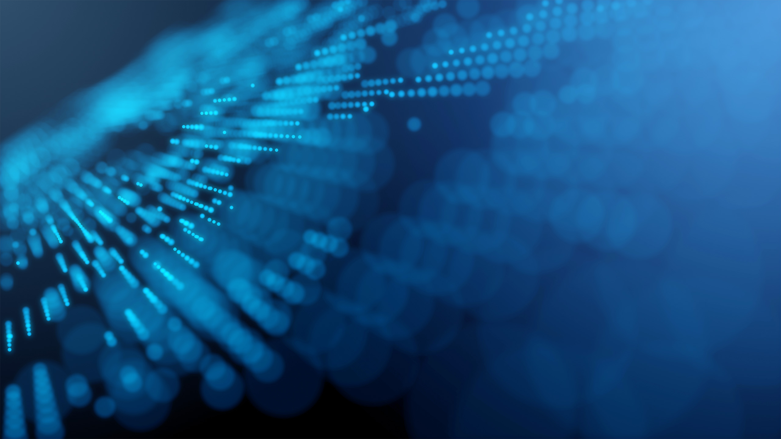 Blue futuristic stream Data Communication flying into digital te